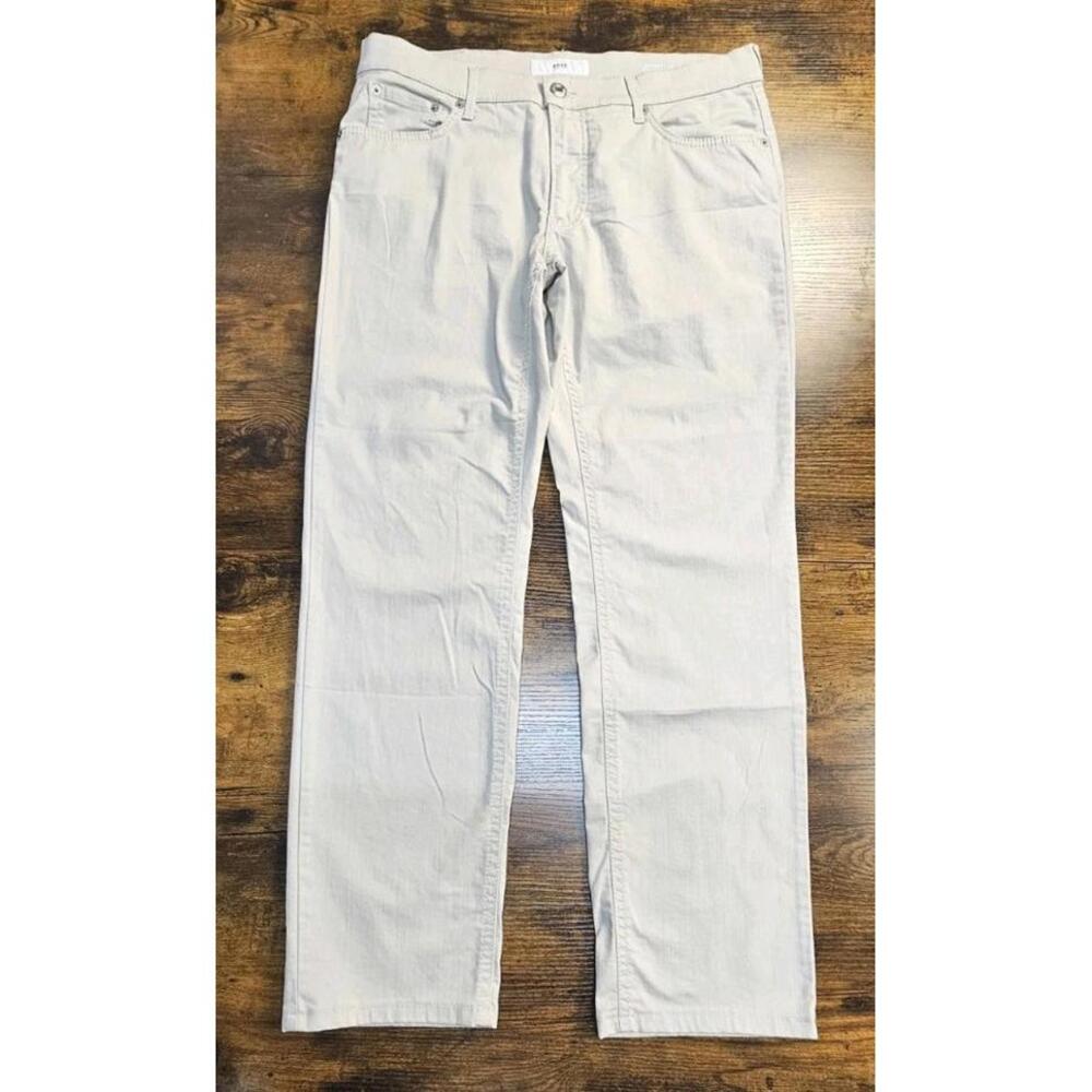 Brax Chuck‎ Jeans Mens 34x30 Hi-Flex Modern Fit Super Stretch Twill Light Beige